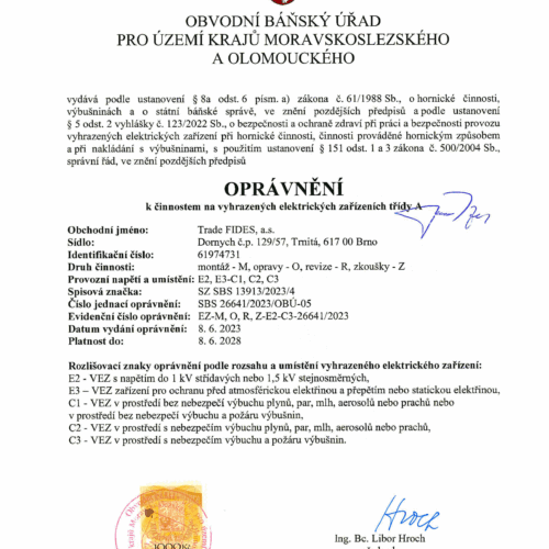BANSKY URAD pro Trade FIDES montaze ELEKTRO